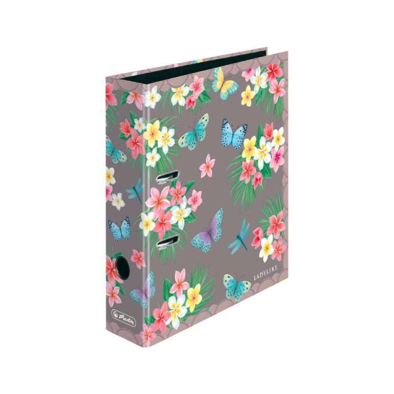 HERLITZ DIN A4 Ordner mit verschiedenen Motiven - 80mm Breite - Butterflies