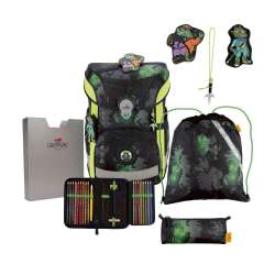 DERDIEDAS Schulrucksack ErgoFlex EASY Set - 6 tlg. Funny Fighter