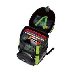 DERDIEDAS Schulrucksack ErgoFlex EASY Set - 6 tlg. Funny Fighter seitlich offen