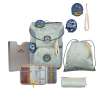 DERDIEDAS Schulrucksack ErgoFlex EASY Set - 6 tlg. ECO Grey Planet