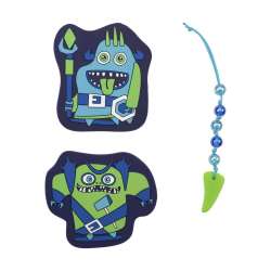 DERDIEDAS Schulrucksack ErgoFlex EASY Set - 6 tlg. Neon Monster Wechselbuttons