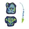 DERDIEDAS Schulrucksack ErgoFlex EASY Set - 6 tlg. Neon Monster Wechselbuttons