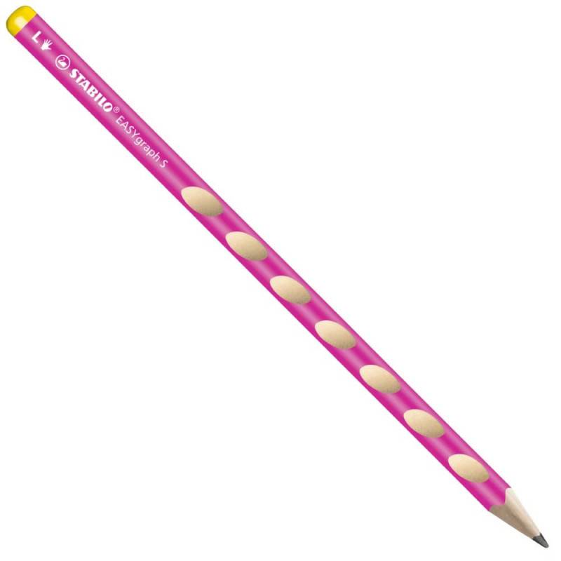 STABILO ergonomischer Bleistift EASYgraph S linkshändig pink HB