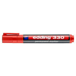 EDDING Filzschreiber Filzstift Marker Industrie 1,5 - 5 mm Keilspitze rot geschlossen